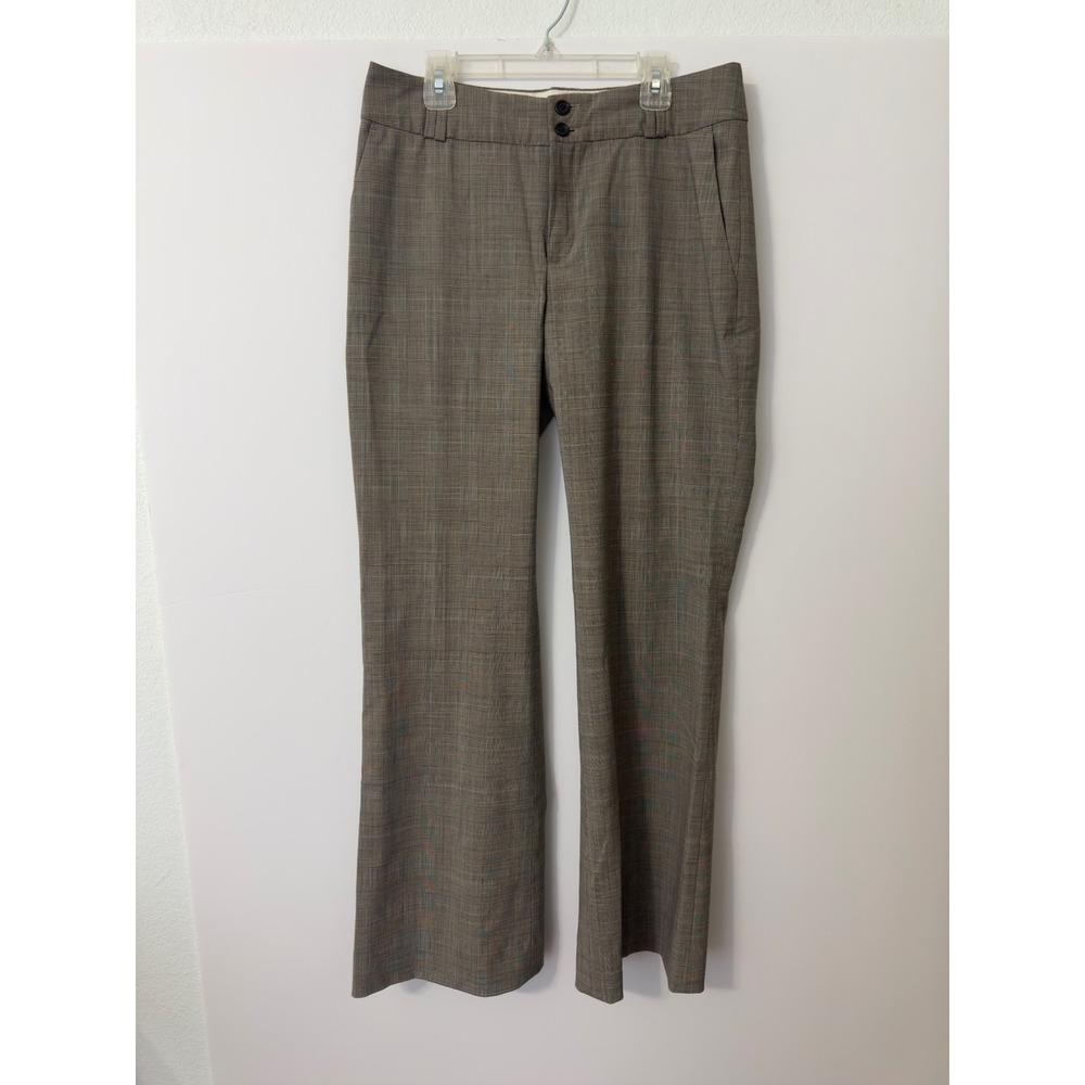 Banana Republic Dress Pants Martin Plaid Wool Stretch Wide Leg  Academia‎ Prep